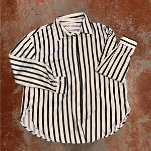 Black and White Striped boutique top